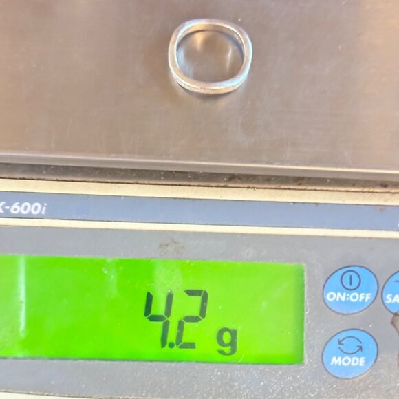 VTG Solid Sterling Silver 925 Textured Freeform Abstract Band Ring Size 8.25 - Picture 10 of 10